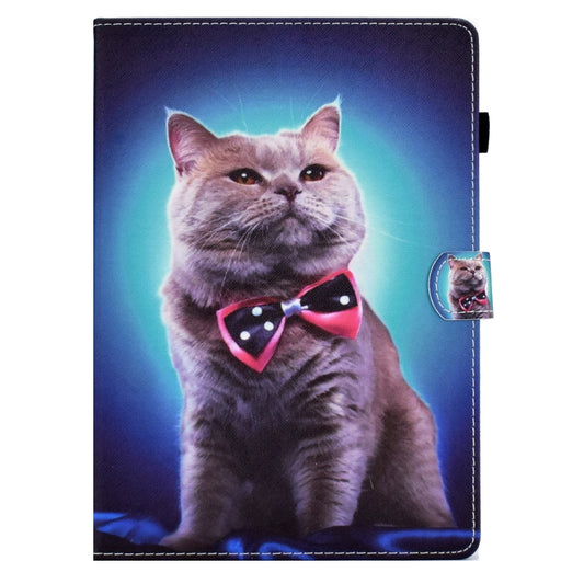 Sewing Pen Slot Leather Tablet Case For iPad 9.7 2018 & 2017(Bow Tie Cat) - iPad 9.7 (2018) & (2017) Cases by buy2fix | Online Shopping UK | buy2fix