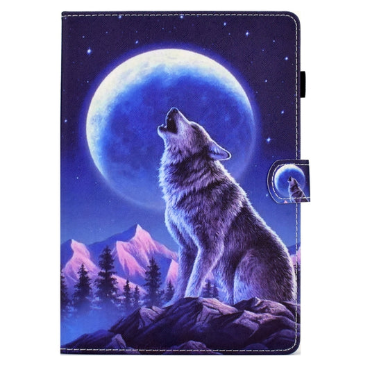 For iPad 10.2 2020 & 2019 Sewing Pen Slot Leather Tablet Case(Night Wolf) - iPad 10.2 Cases by buy2fix | Online Shopping UK | buy2fix
