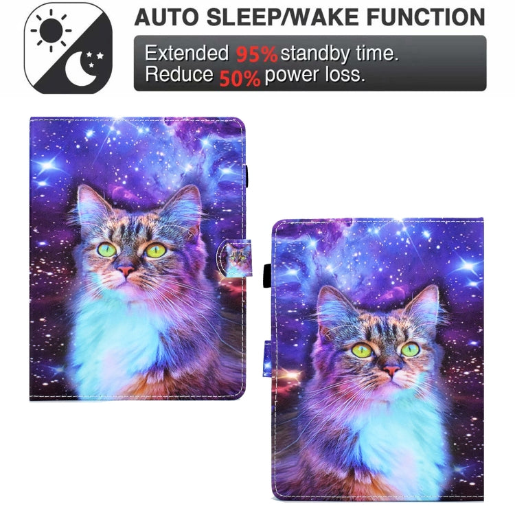 For 8 inch Tablet Electric Pressed TPU Leather Tablet Case(Star Cat) - 8 inch by buy2fix | Online Shopping UK | buy2fix