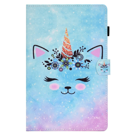 For Samsung Galaxy Tab A7 10.4 2020 T500 Sewing Pen Slot Leather Tablet Case(Wildebeest) by buy2fix