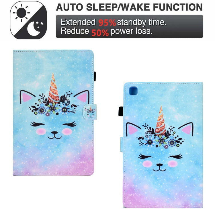 For Samsung Galaxy Tab A7 10.4 2020 T500 Sewing Pen Slot Leather Tablet Case(Wildebeest) - Other Galaxy Tab PC by buy2fix | Online Shopping UK | buy2fix