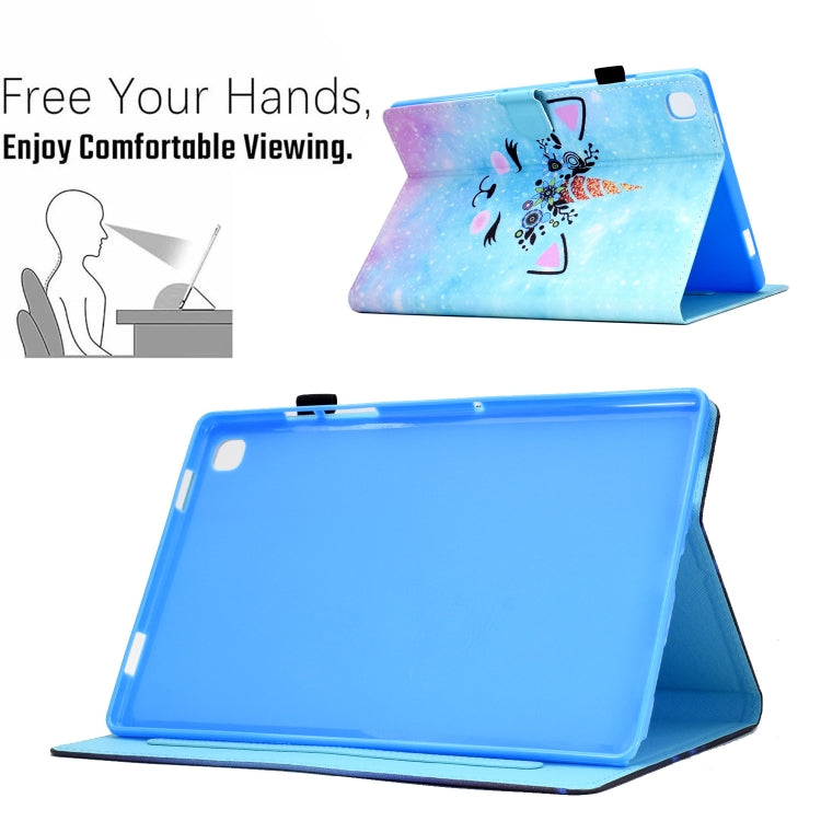 For Samsung Galaxy Tab A7 10.4 2020 T500 Sewing Pen Slot Leather Tablet Case(Wildebeest) - Other Galaxy Tab PC by buy2fix | Online Shopping UK | buy2fix