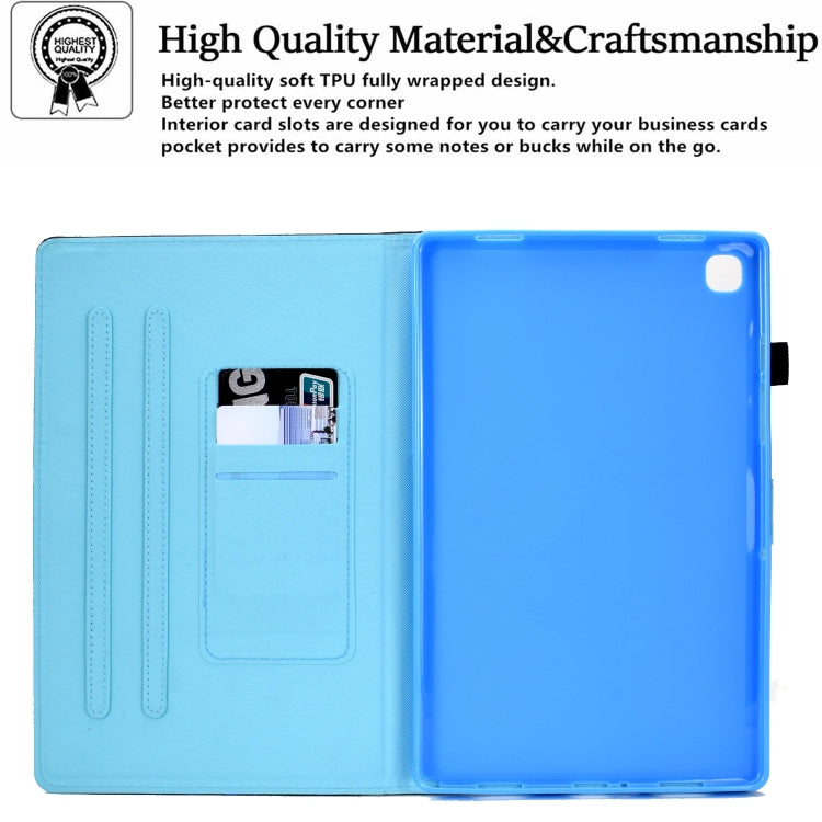 For Samsung Galaxy Tab A 10.1 2019 T510 Sewing Pen Slot Leather Tablet Case(Butterflies) by buy2fix