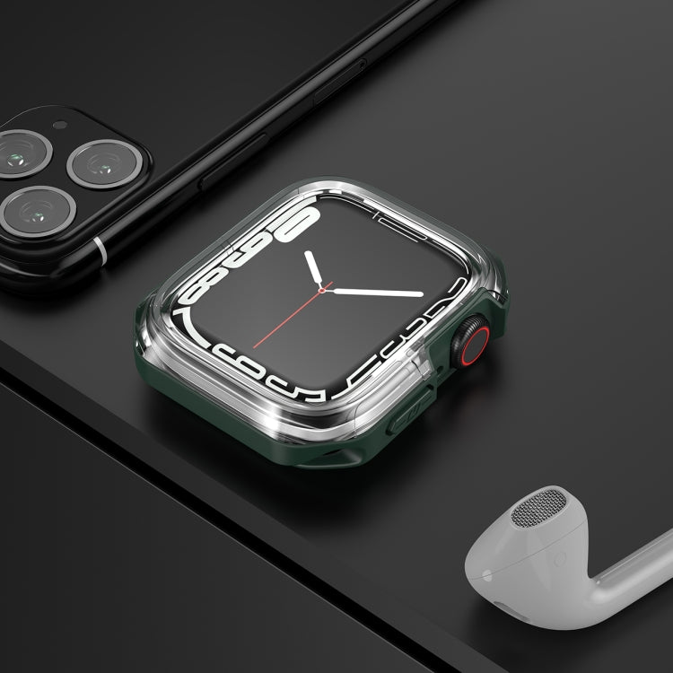 Transparent Two-color Armor Case For Apple Watch Series 6 & SE & 5 & 4 40mm(Green) by buy2fix