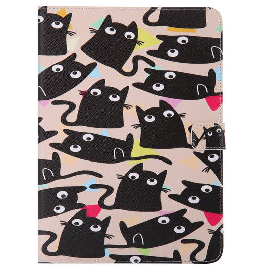 Colored Drawing Pattern Horizontal Flip PU Leather Case with Holder & Card Slots & Wallet & Sleep / Wake-up Function(Little Cat) - iPad 9.7 (2018) & (2017) Cases by buy2fix | Online Shopping UK | buy2fix
