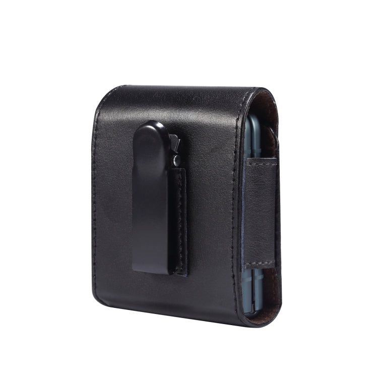 For Huawei P50 Pocket Genuine Leather Waist Hanging Phone Case(Black) - Huawei Cases by buy2fix | Online Shopping UK | buy2fix