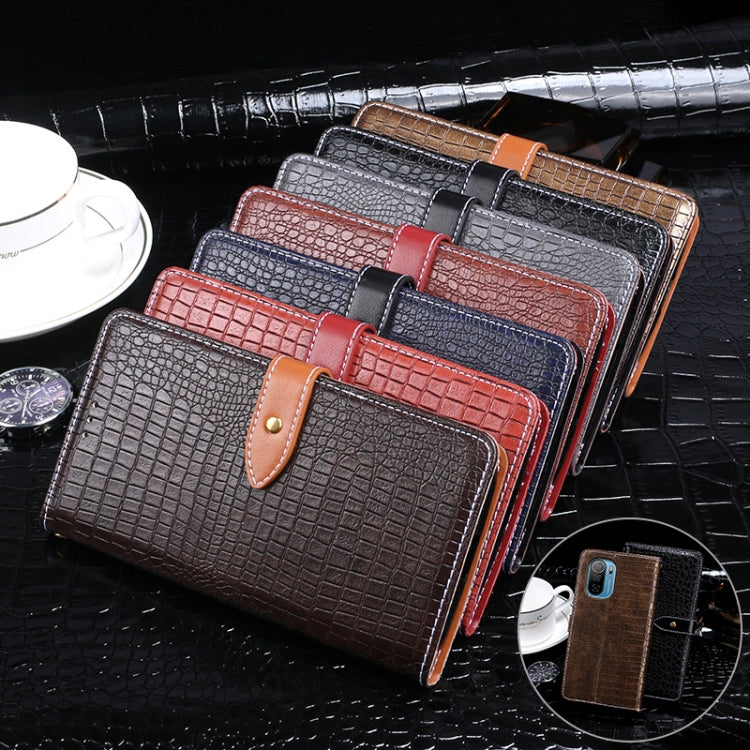 For Ulefone Note 13P idewei Crocodile Texture Horizontal Flip Phone Leather Phone Case(Dark Blue) by idewei