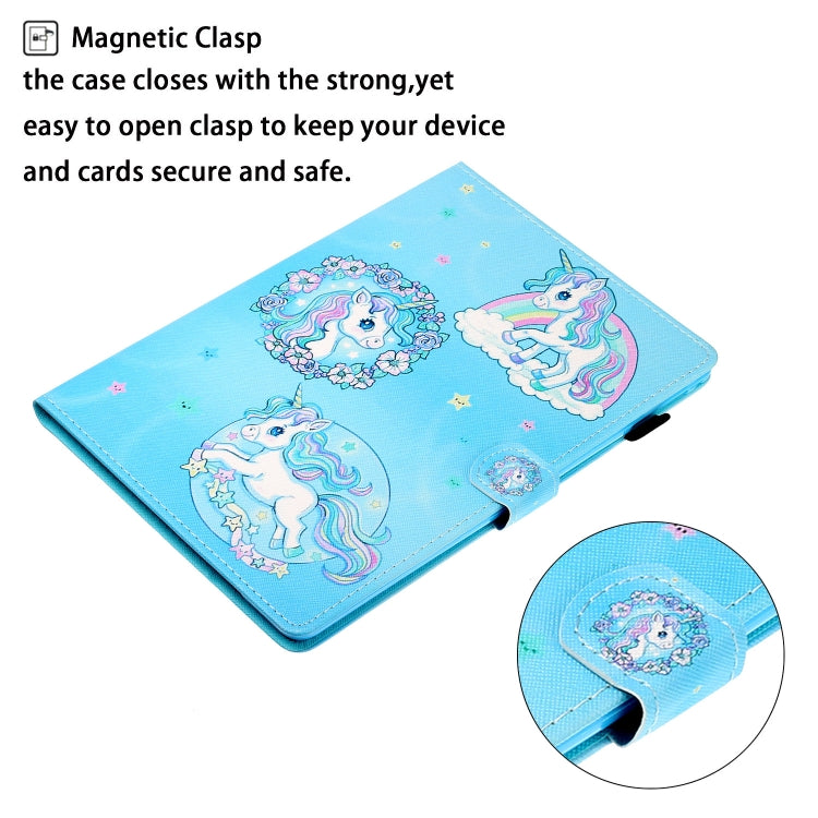 For Samsung Galaxy Tab A8 10.5 2021 Coloured Drawing Stitching Leather Tablet Case(Unicorn) by buy2fix