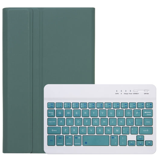 A220 Candy Color TPU Detachable Bluetooth Keyboard Leather Case with Bracket For Samsung Galaxy Tab A7 Lite 8.7 T220 / T225(Dark Green) by buy2fix