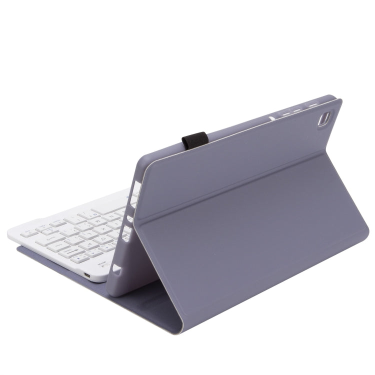 A220 Candy Color TPU Detachable Bluetooth Keyboard Leather Case with Bracket For Samsung Galaxy Tab A7 Lite 8.7 T220 / T225(Purple) by buy2fix