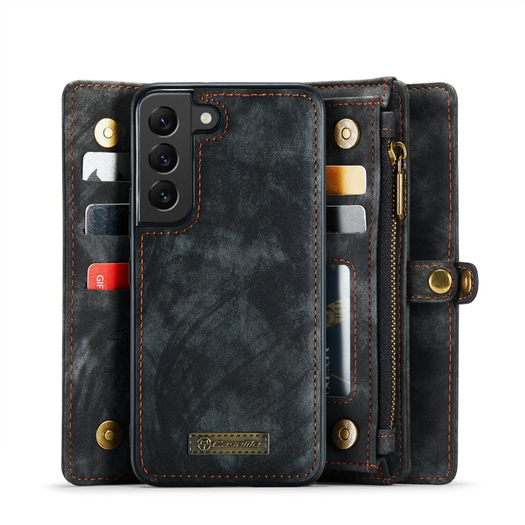 For Samsung Galaxy S22 5G CaseMe-008 Detachable Multifunctional Horizontal Flip Leather Case(Black) - Galaxy S22 5G Cases by CaseMe | Online Shopping UK | buy2fix