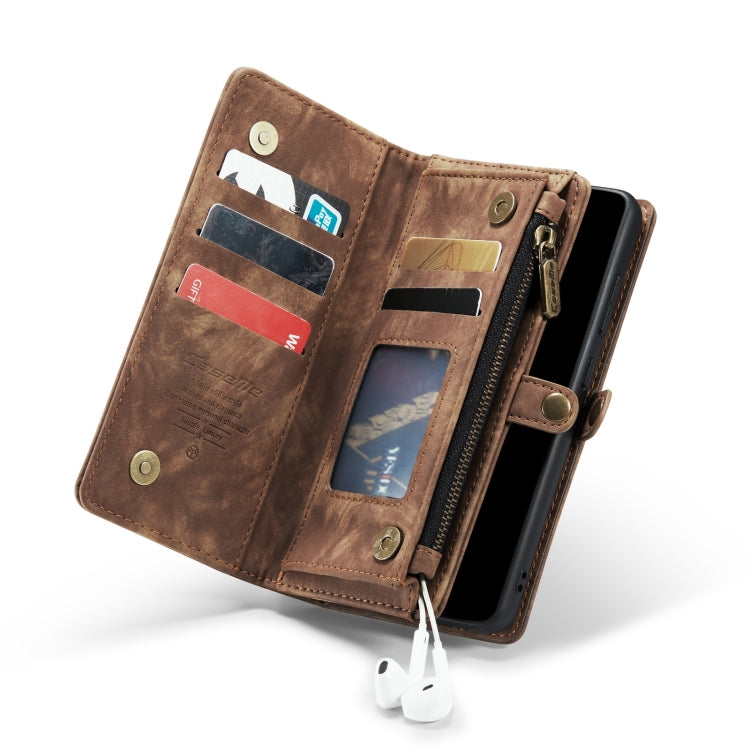 For Samsung Galaxy S22 5G CaseMe-008 Detachable Multifunctional Horizontal Flip Leather Case(Brown) - Galaxy S22 5G Cases by CaseMe | Online Shopping UK | buy2fix