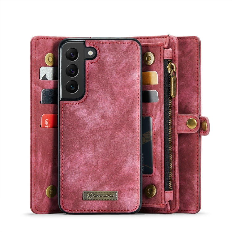 For Samsung Galaxy S22 5G CaseMe-008 Detachable Multifunctional Horizontal Flip Leather Case(Red) - Galaxy S22 5G Cases by CaseMe | Online Shopping UK | buy2fix