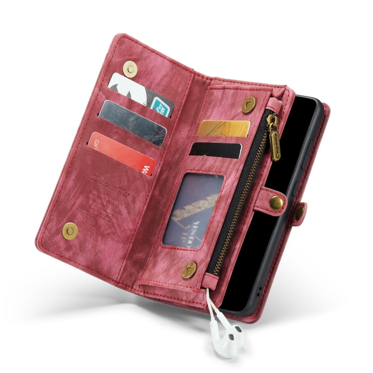 For Samsung Galaxy S22 5G CaseMe-008 Detachable Multifunctional Horizontal Flip Leather Case(Red) - Galaxy S22 5G Cases by CaseMe | Online Shopping UK | buy2fix