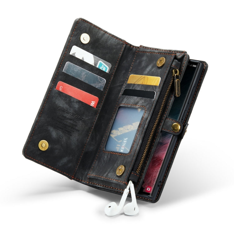 For Samsung Galaxy S22 Ultra 5G CaseMe-008 Detachable Multifunctional Horizontal Flip Leather Case(Black) - Galaxy S22 Ultra 5G Cases by CaseMe | Online Shopping UK | buy2fix