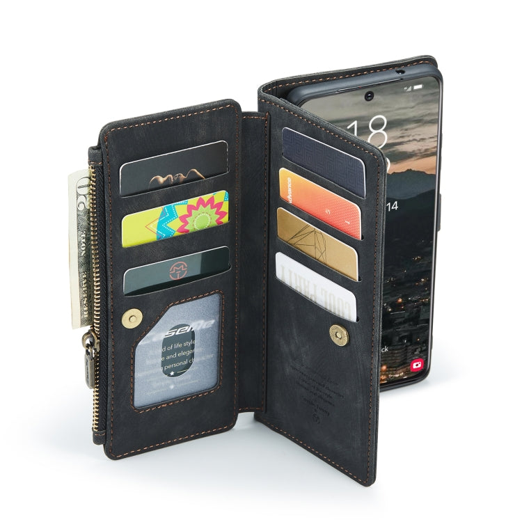 For Samsung Galaxy S22 5G CaseMe C30 Multifunctional Phone Leather Case with Holder & Card Slot & Wallet(Black) - Galaxy S22 5G Cases by CaseMe | Online Shopping UK | buy2fix