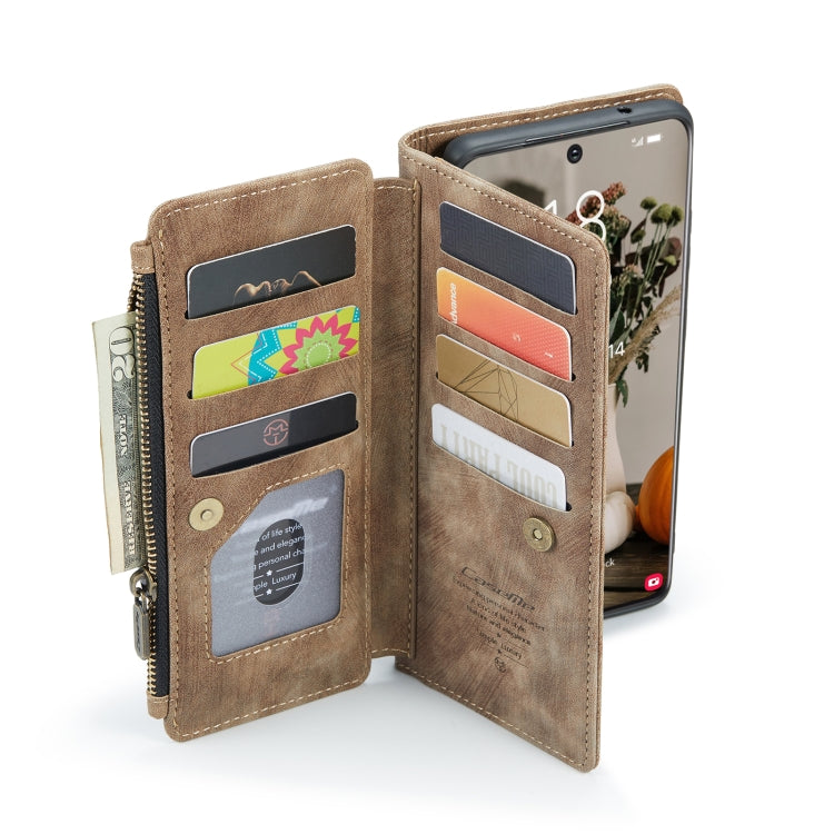 For Samsung Galaxy S22 5G CaseMe C30 Multifunctional Phone Leather Case with Holder & Card Slot & Wallet(Brown) - Galaxy S22 5G Cases by CaseMe | Online Shopping UK | buy2fix