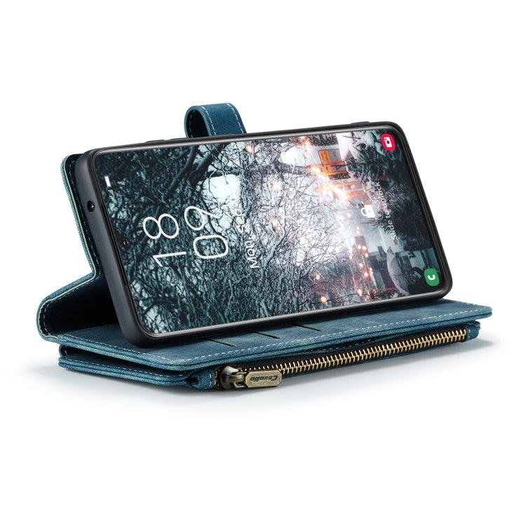 For Samsung Galaxy S22 5G CaseMe C30 Multifunctional Phone Leather Case with Holder & Card Slot & Wallet(Blue) - Galaxy S22 5G Cases by CaseMe | Online Shopping UK | buy2fix