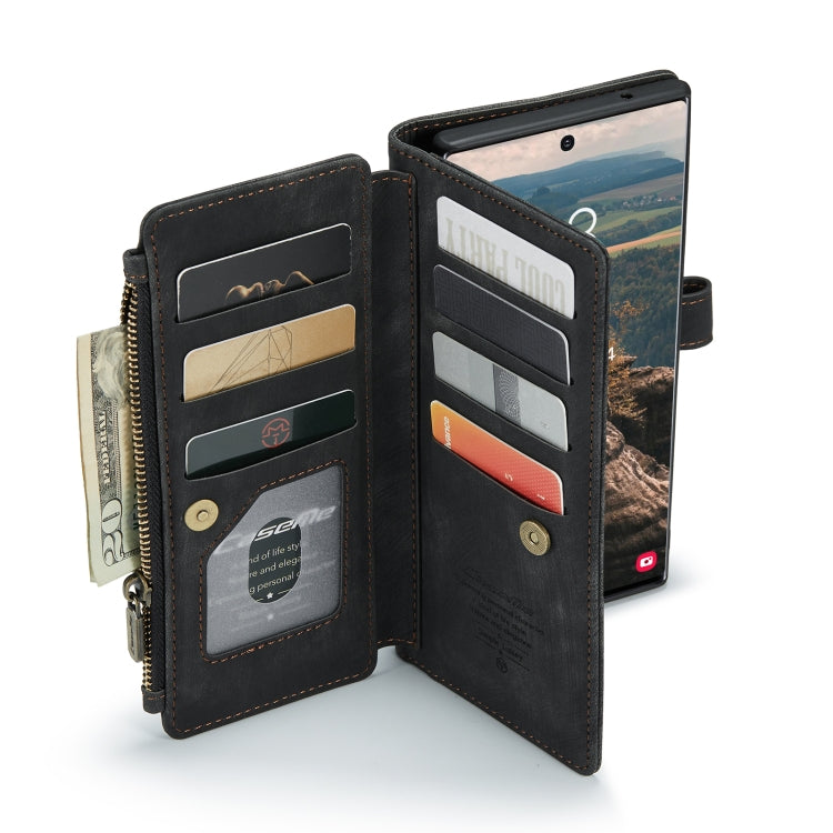 For Samsung Galaxy S22 Ultra 5G CaseMe C30 Multifunctional Phone Leather Case with Holder & Card Slot & Wallet(Black) - Galaxy S22 Ultra 5G Cases by CaseMe | Online Shopping UK | buy2fix