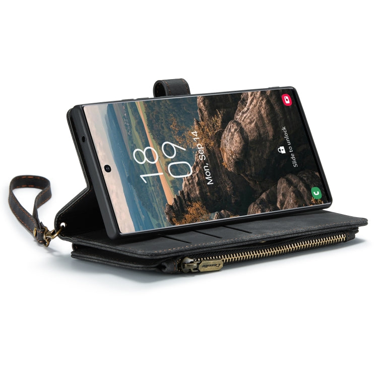 For Samsung Galaxy S22 Ultra 5G CaseMe C30 Multifunctional Phone Leather Case with Holder & Card Slot & Wallet(Black) - Galaxy S22 Ultra 5G Cases by CaseMe | Online Shopping UK | buy2fix