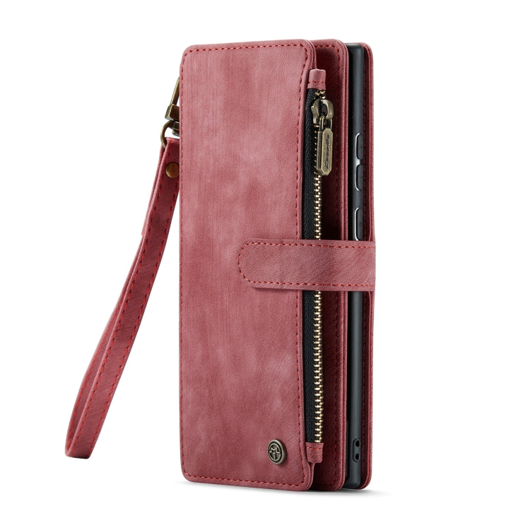 For Samsung Galaxy S22 Ultra 5G CaseMe C30 Multifunctional Phone Leather Case with Holder & Card Slot & Wallet(Red) - Galaxy S22 Ultra 5G Cases by CaseMe | Online Shopping UK | buy2fix