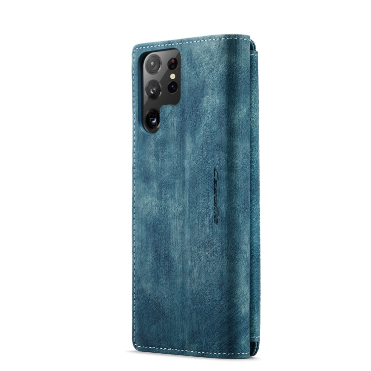 For Samsung Galaxy S22 Ultra 5G CaseMe C30 Multifunctional Phone Leather Case with Holder & Card Slot & Wallet(Blue) - Galaxy S22 Ultra 5G Cases by CaseMe | Online Shopping UK | buy2fix