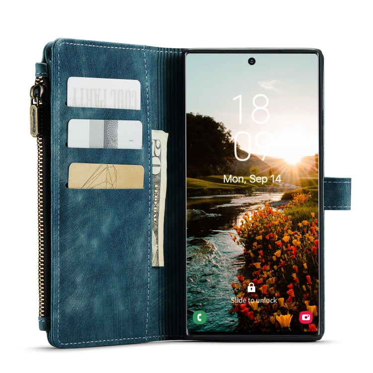 For Samsung Galaxy S22 Ultra 5G CaseMe C30 Multifunctional Phone Leather Case with Holder & Card Slot & Wallet(Blue) - Galaxy S22 Ultra 5G Cases by CaseMe | Online Shopping UK | buy2fix