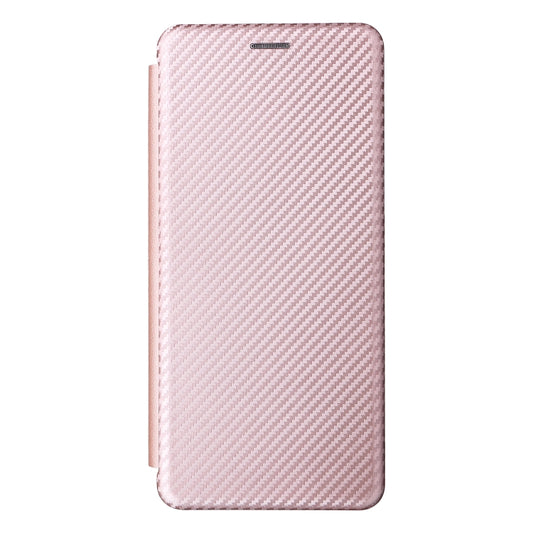 For Ulefone Note 12P Carbon Fiber Texture Horizontal Flip PU Phone Case(Pink) by buy2fix