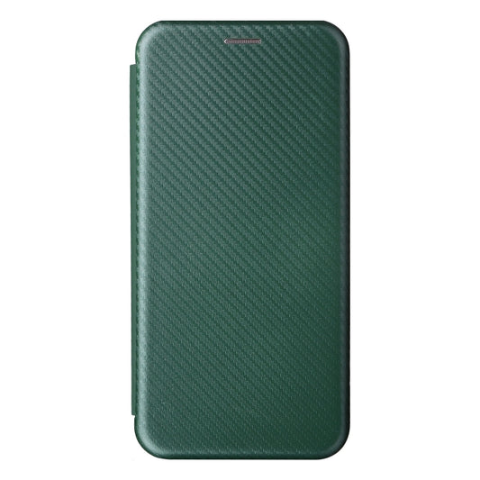 For Blackview A55 Carbon Fiber Texture Horizontal Flip PU Phone Case(Green) by buy2fix