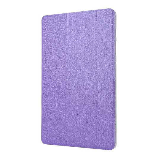 For Samsung Galaxy Tab S8 / Tab S7 Silk Texture Flip Leather Tablet Case(Light Purple) by buy2fix