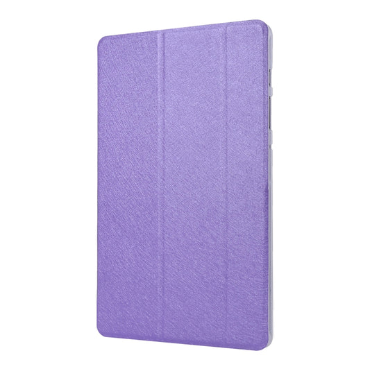 For Samsung Galaxy Tab S8+ / Tab S7+ Silk Texture Flip Leather Tablet Case(Light Purple) by buy2fix