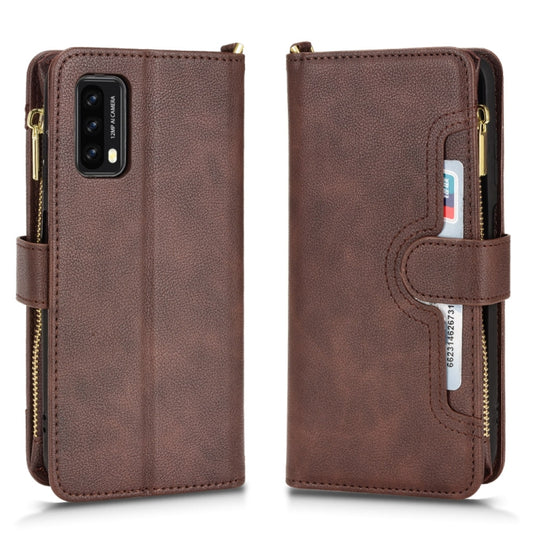 For Blackview A90 Litchi Texture Zipper Leather Phone Case(Brown) by buy2fix
