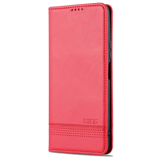 For Honor Play 30 Plus AZNS Magnetic Calf Texture Leather Phone Case(Red) - Honor Cases by AZNS | Online Shopping UK | buy2fix