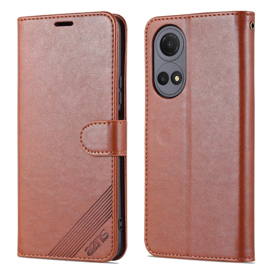 For Honor Play 30 Plus AZNS Sheepskin Texture Flip Leather Phone Case(Brown) - Honor Cases by AZNS | Online Shopping UK | buy2fix
