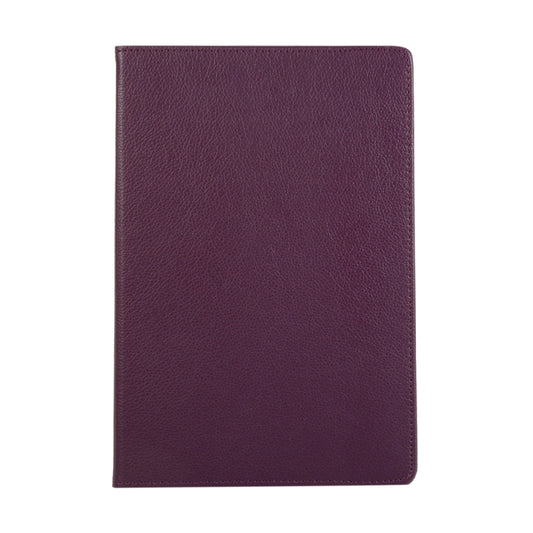 For Samsung Galaxy Tab S8 Ultra 360 Degrees Rotation Holder Litchi Leather Tablet Case(Purple) by buy2fix