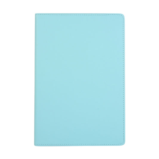 For Samsung Galaxy Tab S8 Ultra 360 Degrees Rotation Holder Litchi Leather Tablet Case(Sky Blue) by buy2fix