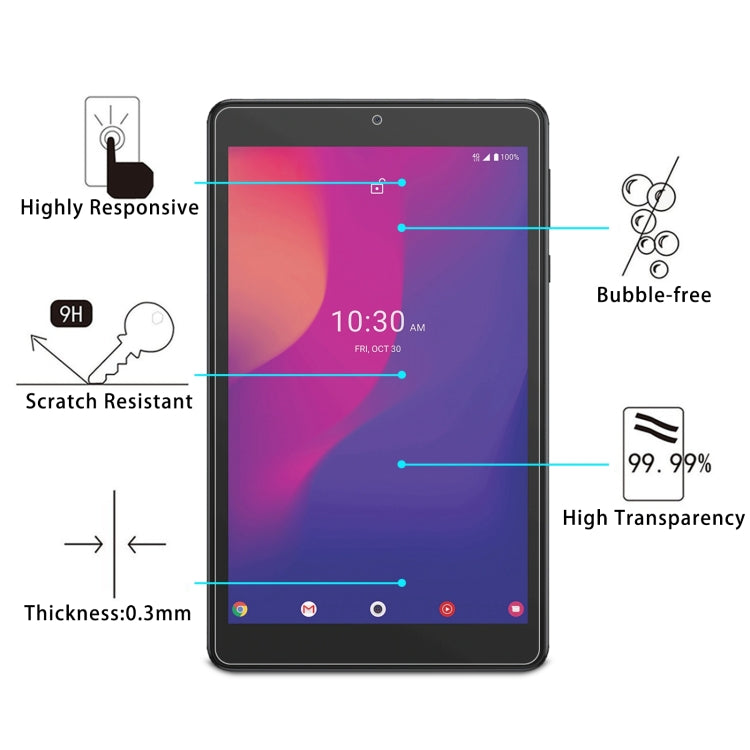 25 PCS 9H 2.5D Explosion-proof Tempered Tablet Glass Film For Alcatel Joy Tab 2 / 3T 8.0 - Others by buy2fix | Online Shopping UK | buy2fix