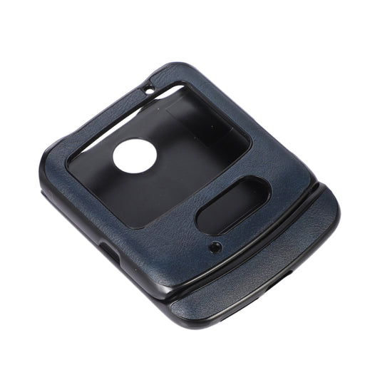 For Motorola Moto Razr 5G Cowhide Texture PU Phone Case(Blue) by buy2fix