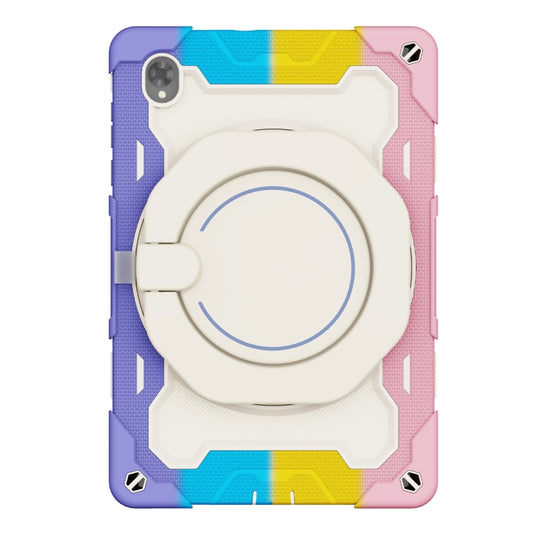 For Lenovo Tab K10 / M10 Plus Armor Contrast Color Silicone + PC Tablet Case(Colorful Pink) - Lenovo by buy2fix | Online Shopping UK | buy2fix