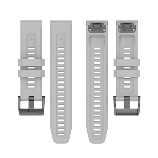 For Garmin Fenix 7 Quick Release Silicone Watch Band(Grey) by buy2fix