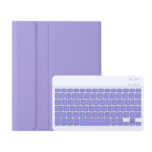 A11B Lambskin Texture Ultra-thin Bluetooth Keyboard Leather Case with Pen Holder For iPad Air 5 2022 / Air 4 2020 10.9 & Pro 11 inch 2021 / 2020 / 2018 (Lilac Purple) - Universal by buy2fix | Online Shopping UK | buy2fix
