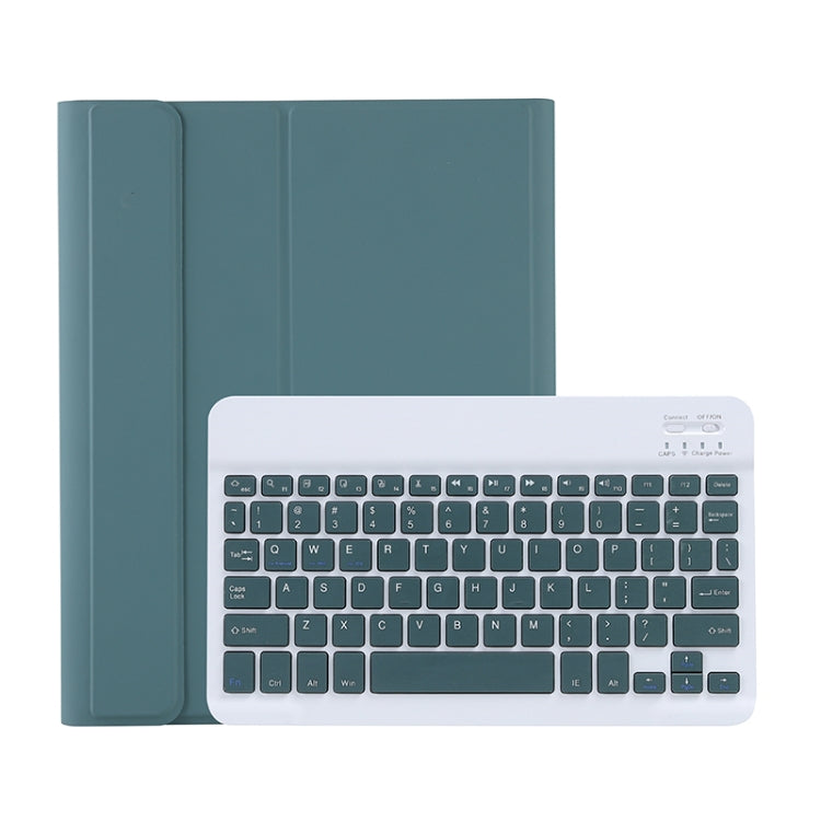 C-098B Candy Color Skin Feel Texture Bluetooth Keyboard Leather Case with Pen Holder For iPad Air 11 2024 / 2025 / Air 4 10.9 2020 / Air 5 10.9 2022 (Dark Green) - For iPad Air by buy2fix | Online Shopping UK | buy2fix