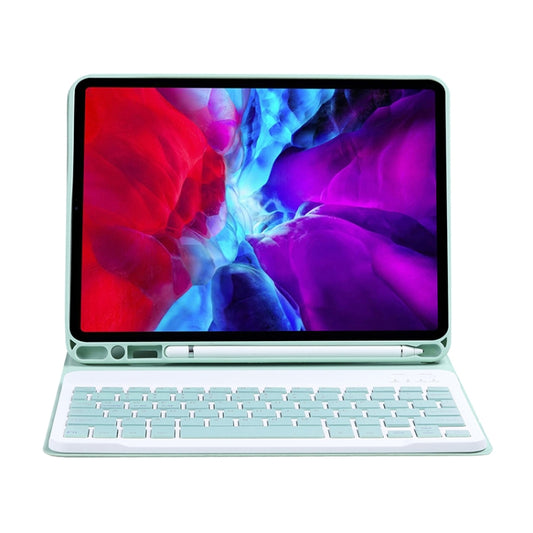 C-098B Candy Color Skin Feel Texture Bluetooth Keyboard Leather Case with Pen Holder For iPad Air 11 2024 / 2025 / Air 4 10.9 2020 / Air 5 10.9 2022 (Light Green) by buy2fix