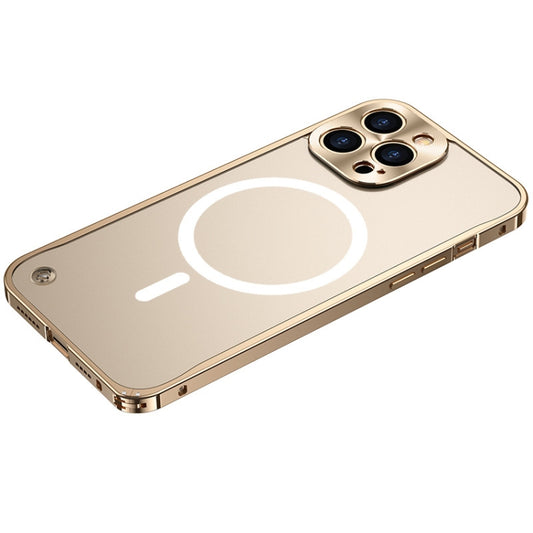 For iPhone 13 Pro MagSafe Magnetic Frosted Case (Gold) by buy2fix