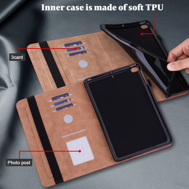Solid Color Embossed Striped Smart Leather Case For iPad 10.2 2019 / Pro 10.5 inch(Red) - iPad Pro 10.5 inch Cases by buy2fix | Online Shopping UK | buy2fix