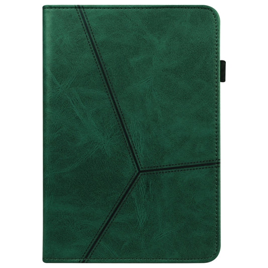 Solid Color Embossed Striped Smart Leather Case For iPad 10.2 2019 / Pro 10.5 inch(Green) - iPad Pro 10.5 inch Cases by buy2fix | Online Shopping UK | buy2fix