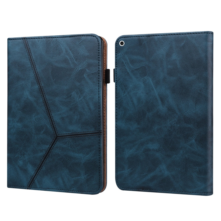 Solid Color Embossed Striped Smart Leather Case For iPad 5 / 6 / 7 / 8 2017(Blue) - More iPad Cases by buy2fix | Online Shopping UK | buy2fix