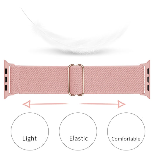 Polyester Nylon Watch Band For Apple Watch Ultra 49mm&Watch Ultra 2 49mm / Series 9&8&7 45mm / SE 3&SE 2&6&SE&5&4 44mm / 3&2&1 42mm(Incarnadine Pink) by buy2fix