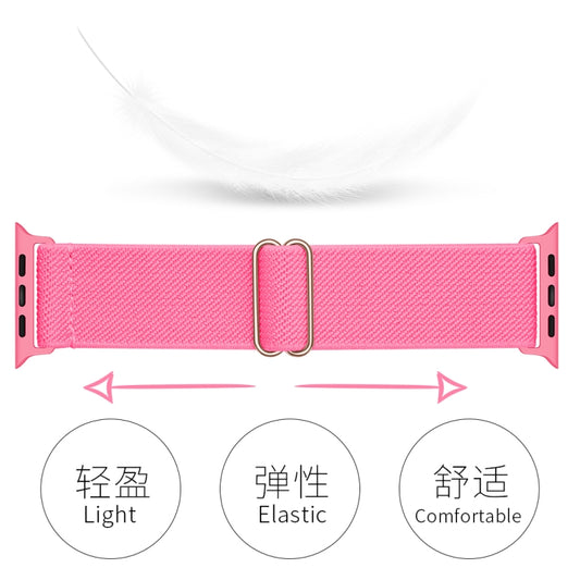 Polyester Nylon Watch Band For Apple Watch Ultra 49mm&Watch Ultra 2 49mm / Series 9&8&7 45mm / SE 3&SE 2&6&SE&5&4 44mm / 3&2&1 42mm(Peach Red) by buy2fix