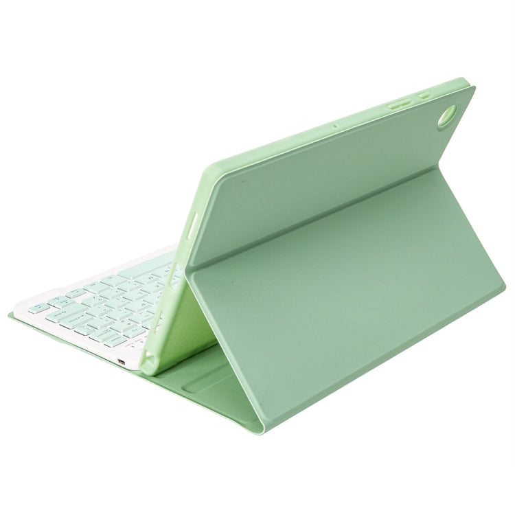 A08B Candy Color Bluetooth Keyboard Leather Case with Pen Slot For Samsung Galaxy Tab A8 10.5 2021 SM-X200 / SM-X205(Light Green) - For Samsung by buy2fix | Online Shopping UK | buy2fix
